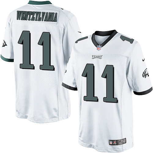 Youth Elite Carson Wentz Nike Jersey White Road - #11 Wentzylvania NFL Philadelphia Eagles